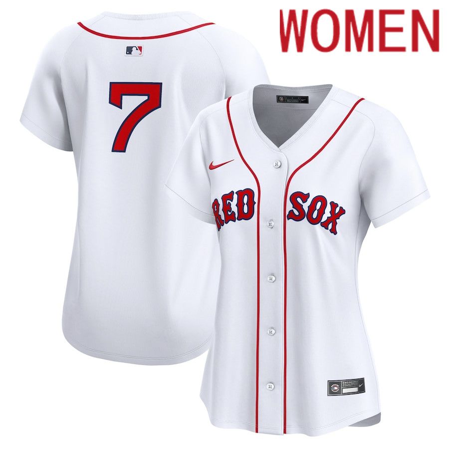 Women Boston Red Sox 7 Masataka Yoshida Nike White Home Limited Player MLB Jersey